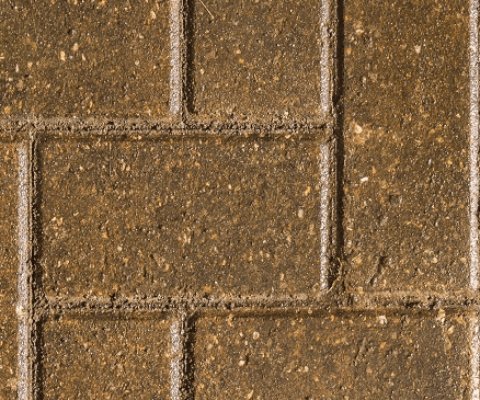 Before bricks have been cleaned with pressure washing